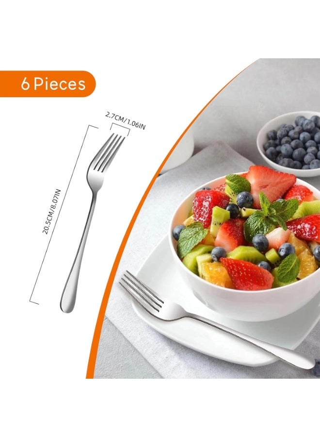 Luxury Dinner Forks Set of 6 Pieces – 21cm Stainless Steel 18/10 Table Forks with Smooth Polished Edges – Classic Mirror Finish Flatware for Daily Home Use - Image 5